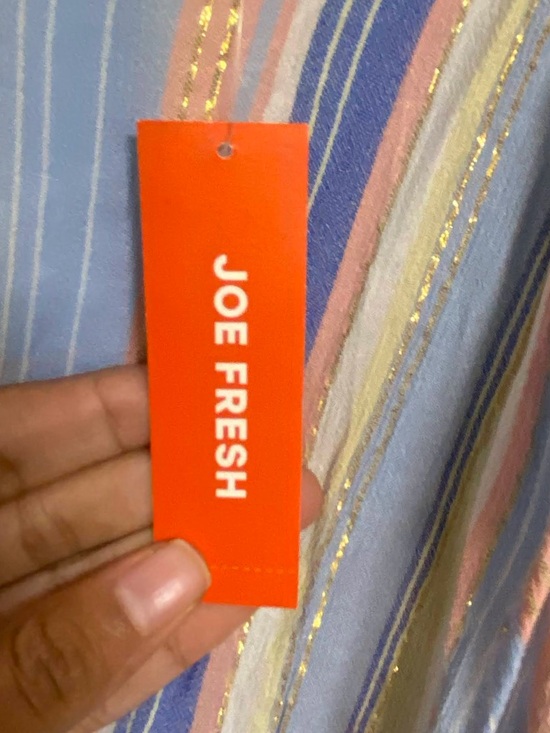 Joe Fresh Striped Tiered Midi Dress XS NWT - Picture 10 of 11